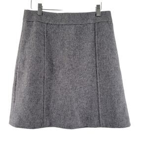 Ann Taylor Wool Blend Skirt Womens Size 6 Gray Boucle A Line